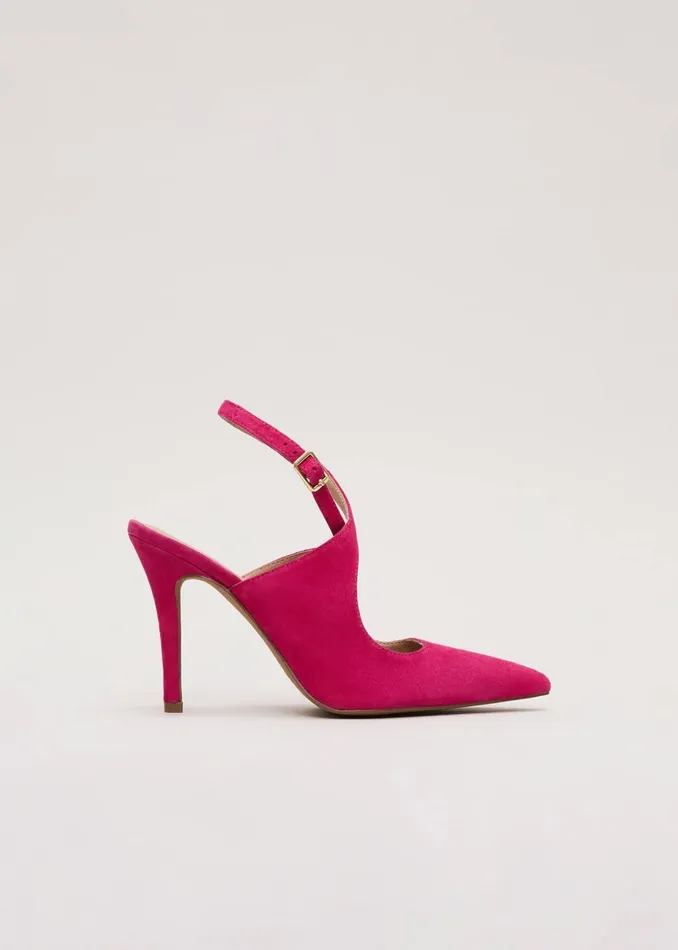 Women Phase Eight Occasion Shoes Cross Over Ankle Shoes Pink