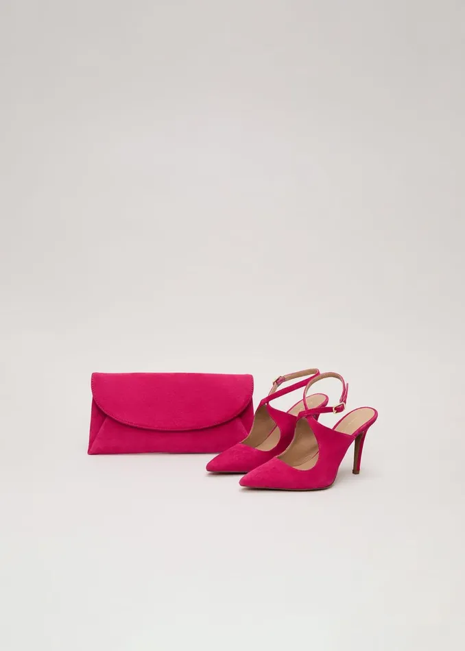 Women Phase Eight Occasion Shoes Cross Over Ankle Shoes Pink