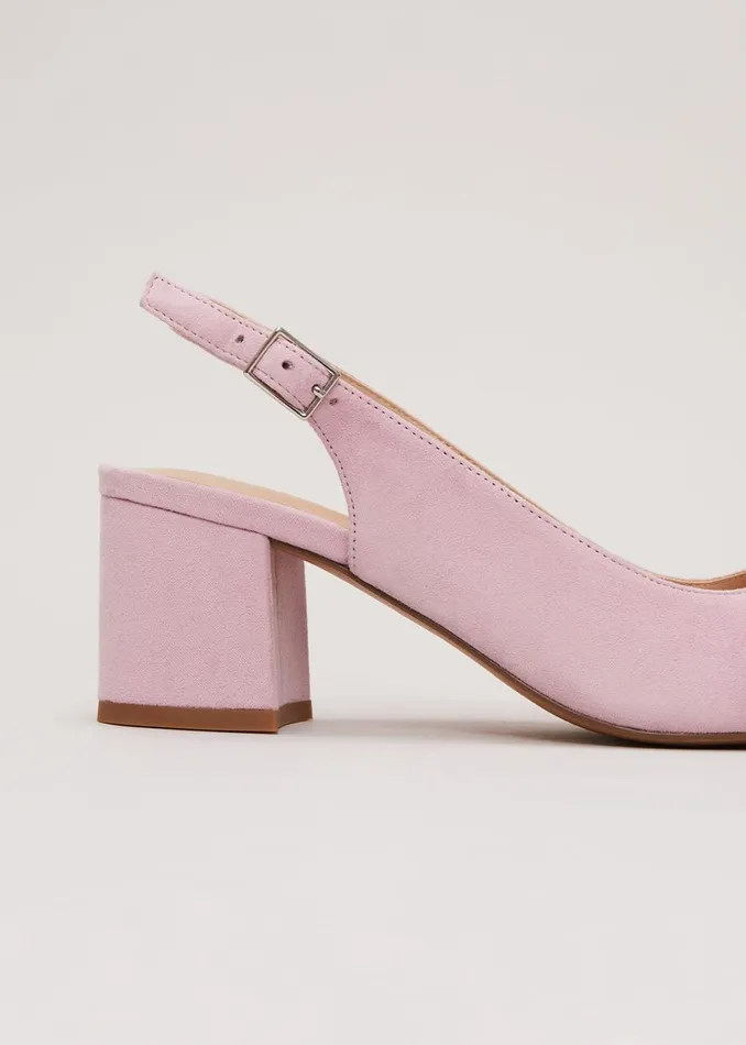 Women Phase Eight Occasion Shoes Embellished Block Heel Shoes Pink