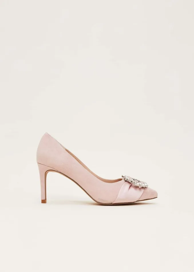 Women Phase Eight Occasion Shoes Embellished Court Shoe Antique Rose