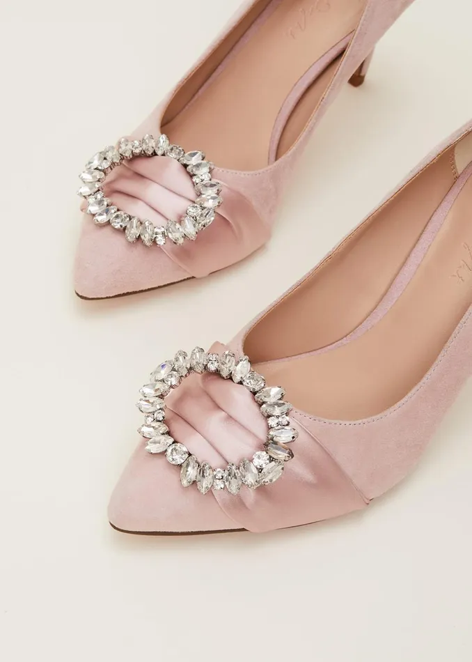 Women Phase Eight Occasion Shoes Embellished Court Shoe Antique Rose