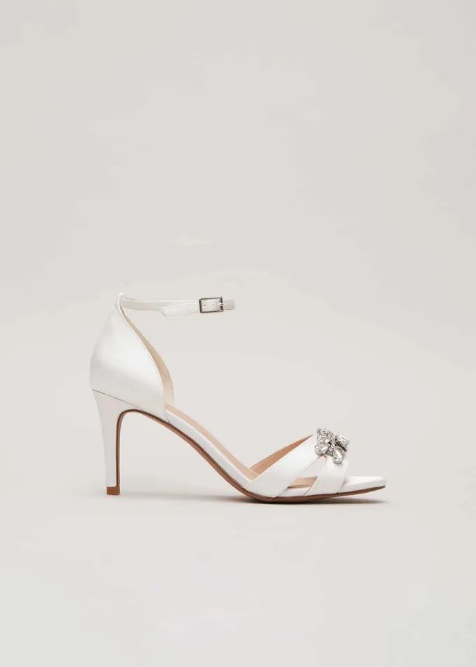 Women Phase Eight Occasion Shoes Embellished Sandals Ivory