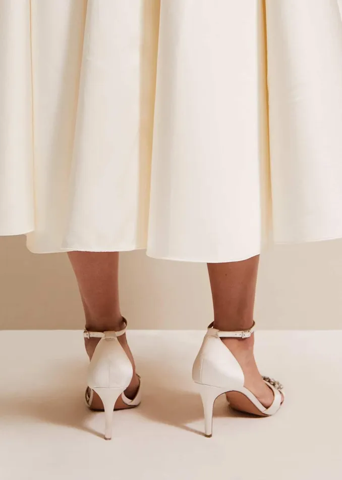 Women Phase Eight Occasion Shoes Embellished Sandals Ivory