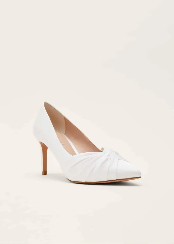 Women Phase Eight Occasion Shoes Kendal Satin Court Shoe Ivory
