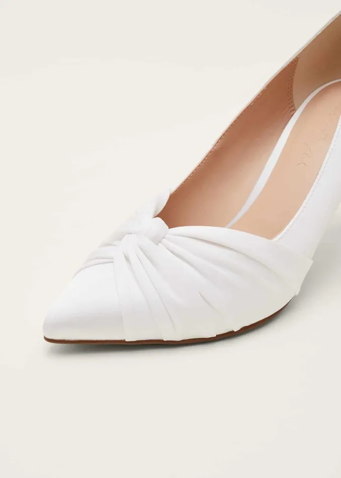 Women Phase Eight Occasion Shoes Kendal Satin Court Shoe Ivory