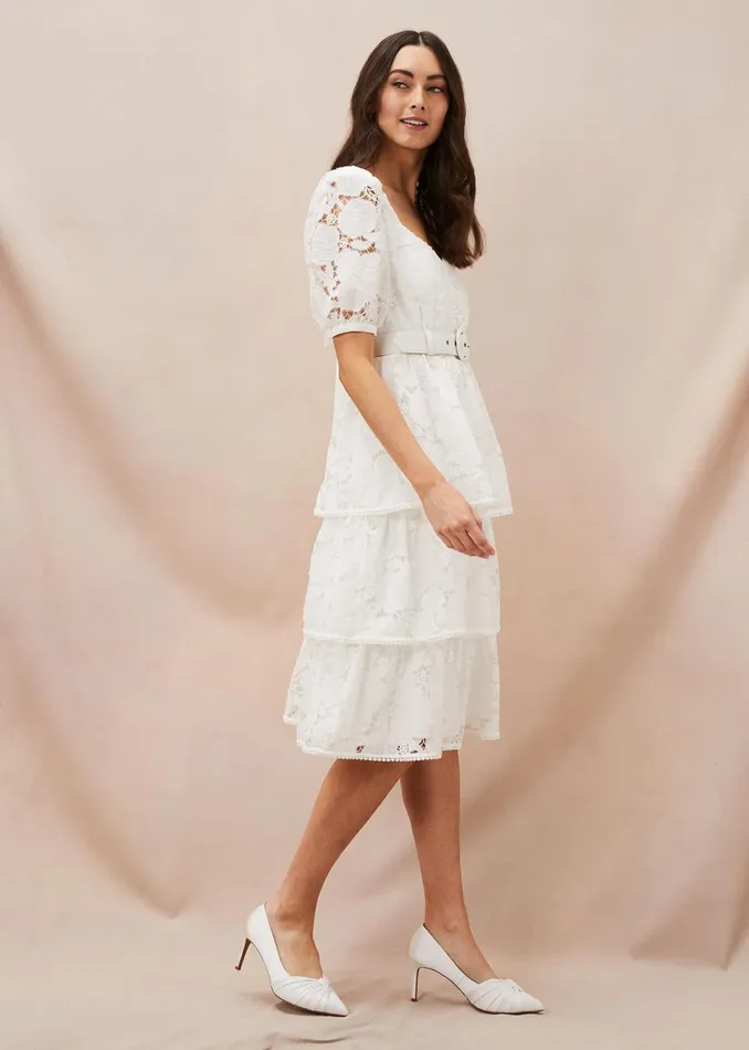 Women Phase Eight Occasion Shoes Kendal Satin Court Shoe Ivory