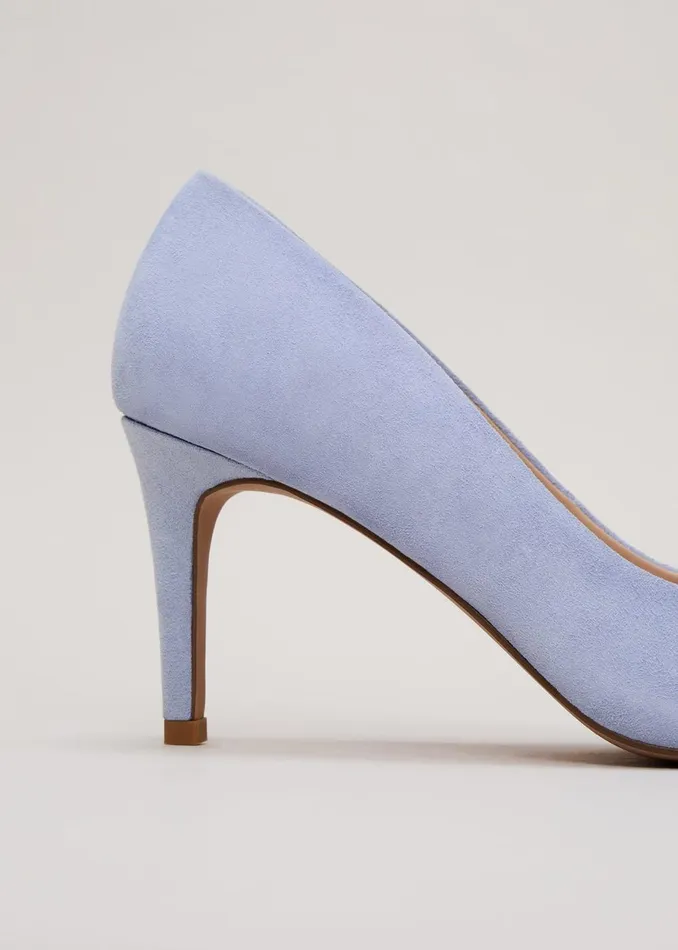 Women Phase Eight Occasion Shoes Satin Twist Peeptoe Shoes Pale Blue