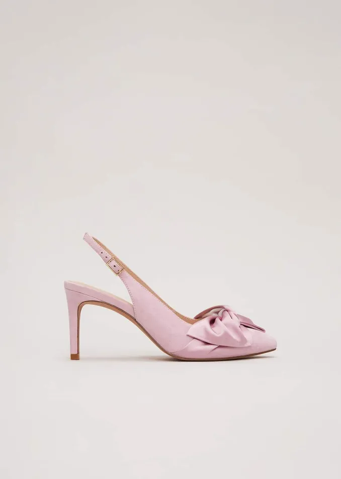 Women Phase Eight Occasion Shoes Twist Front Slingback Shoes Pink