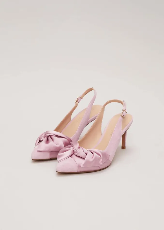 Women Phase Eight Occasion Shoes Twist Front Slingback Shoes Pink
