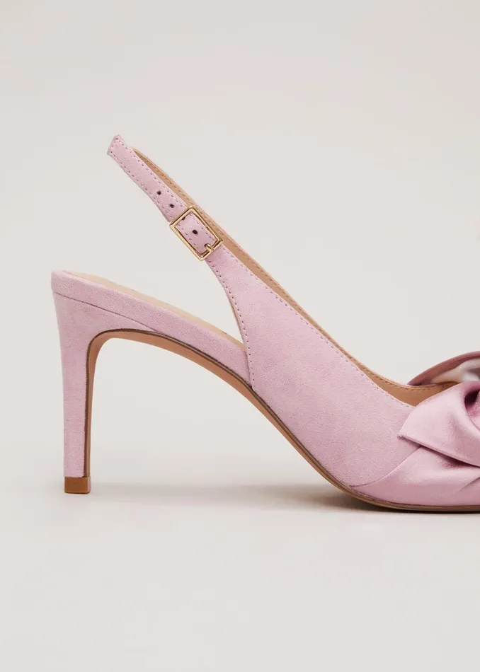 Women Phase Eight Occasion Shoes Twist Front Slingback Shoes Pink