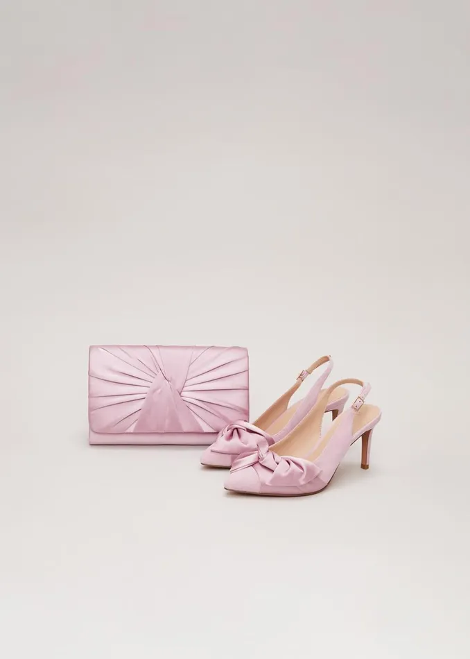 Women Phase Eight Occasion Shoes Twist Front Slingback Shoes Pink