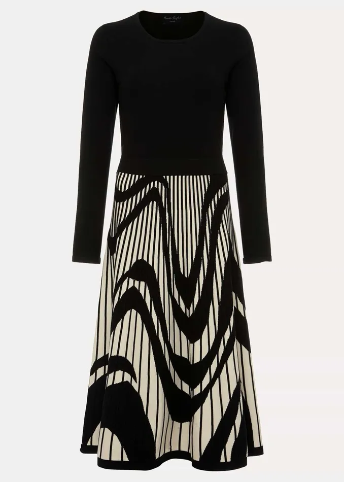 Women Phase Eight Petite Dresses Petite Silvia Fit And Flare Dress Blackivory
