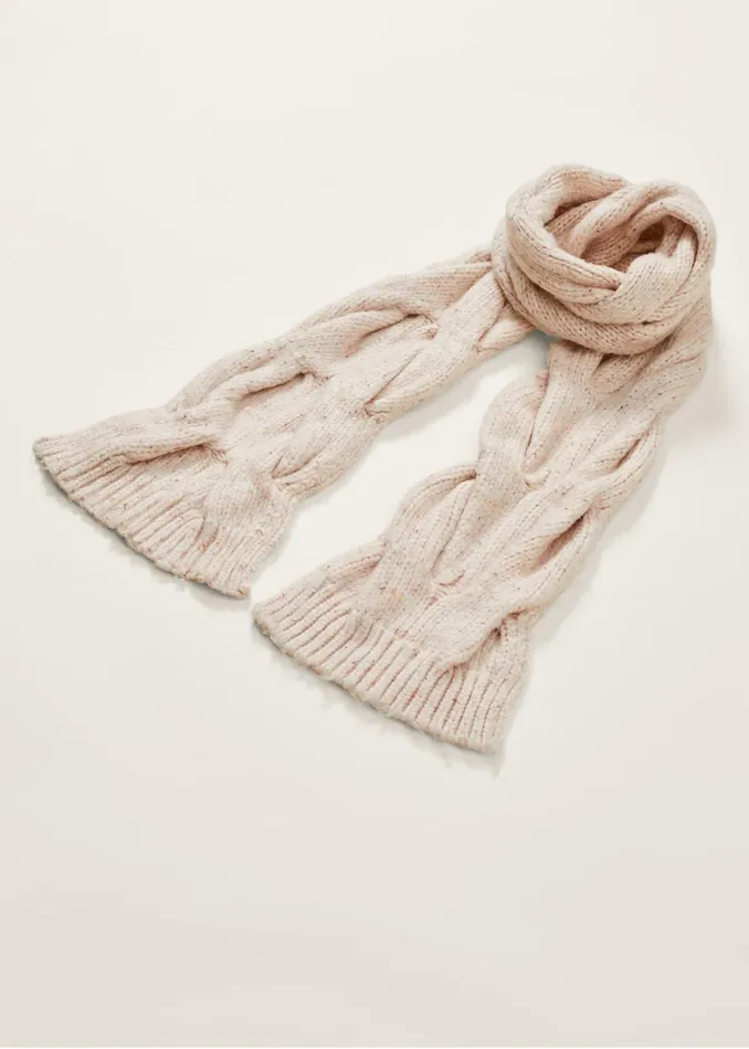 Women Phase Eight Scarves Cattie Cable Scarf Neutral