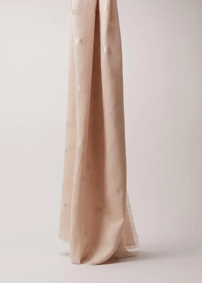 Women Phase Eight Scarves Foil Spot Scarf Neutral