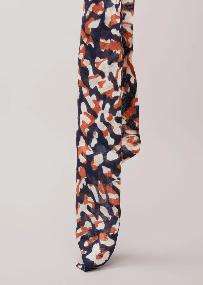Women Phase Eight Scarves Markings Print Skinny Scarf Multicoloured