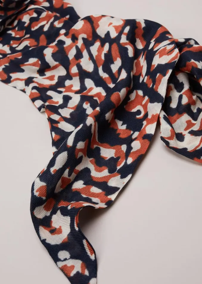 Women Phase Eight Scarves Markings Print Skinny Scarf Multicoloured