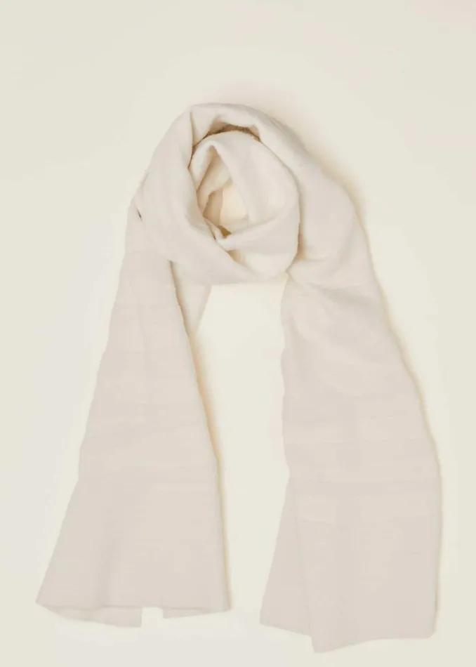 Women Phase Eight Scarves Zeny Zebra Jacquard Scarf Winter White