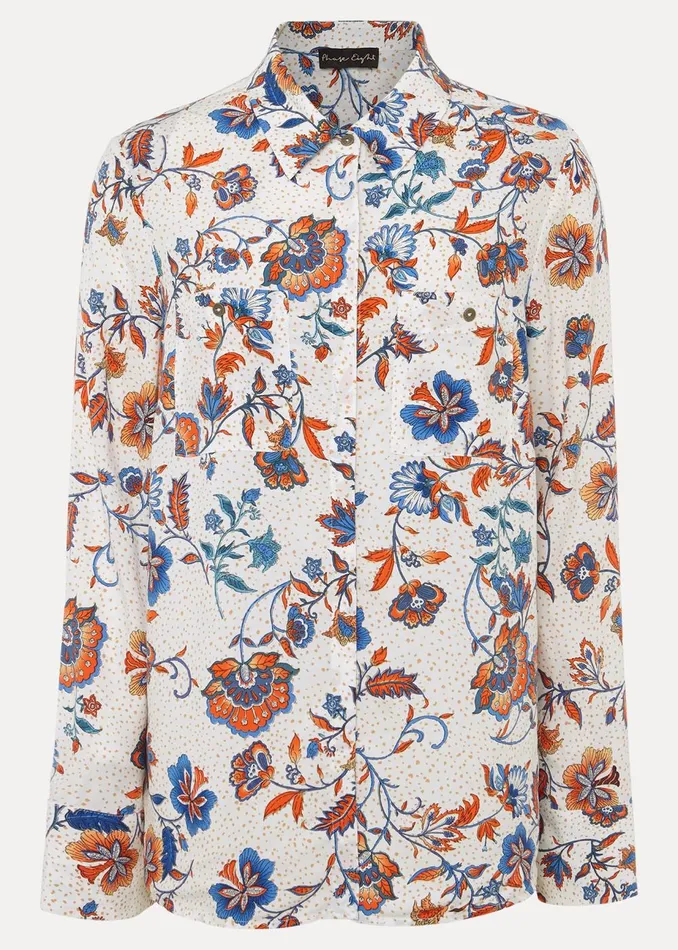 Women Phase Eight Shirts and Blouses Adriel Floral Shirt Creammulti