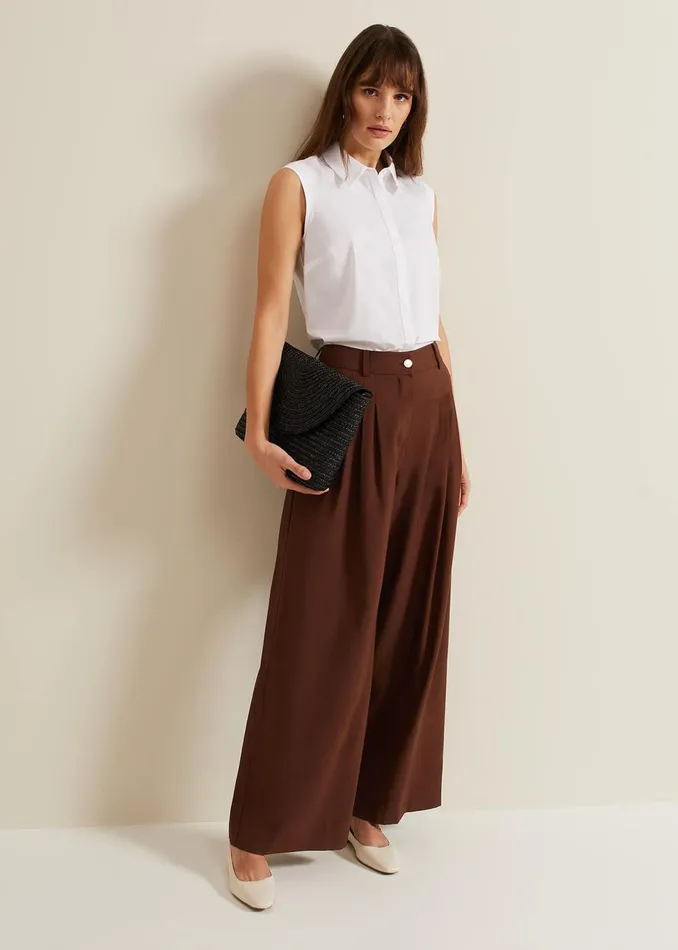 Women Phase Eight Shirts and Blouses Aimee Sleeveless Shirt White