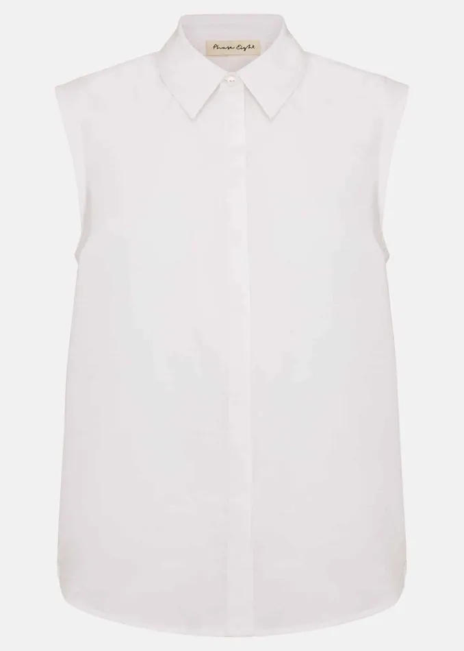 Women Phase Eight Shirts and Blouses Aimee Sleeveless Shirt White