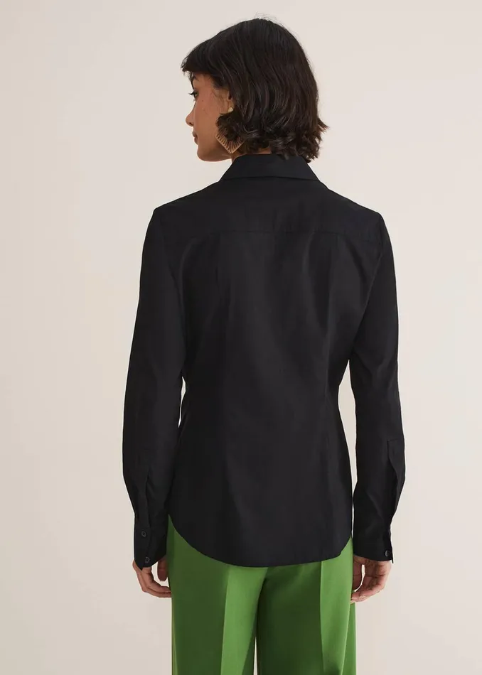 Women Phase Eight Shirts and Blouses Black Fitted Shirt Black