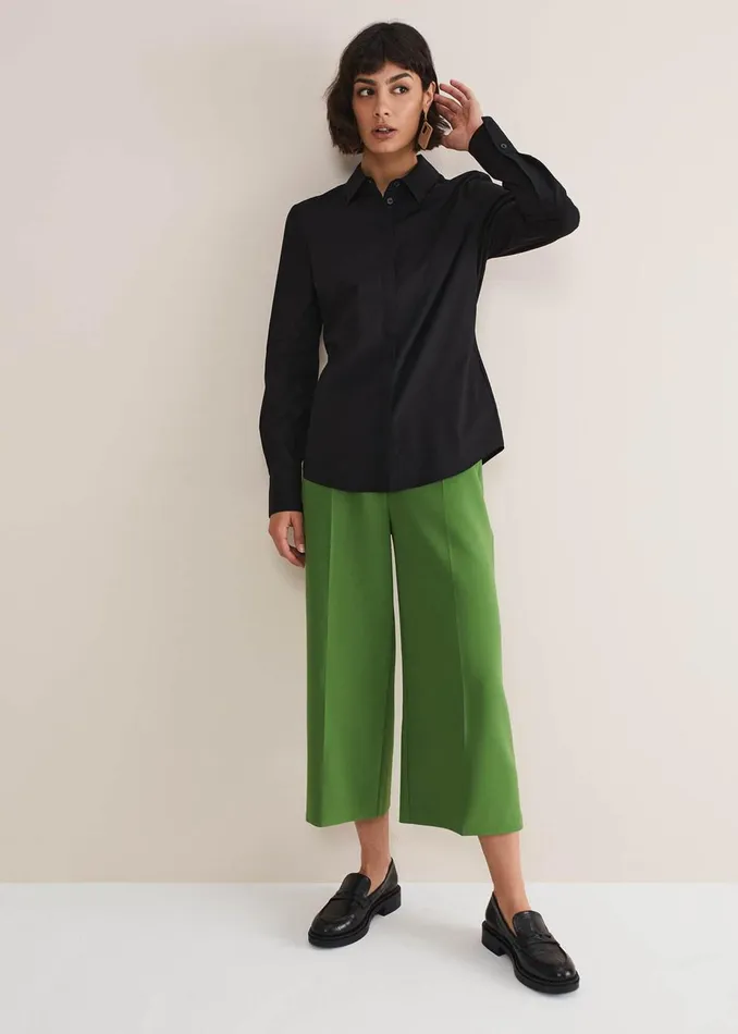 Women Phase Eight Shirts and Blouses Black Fitted Shirt Black