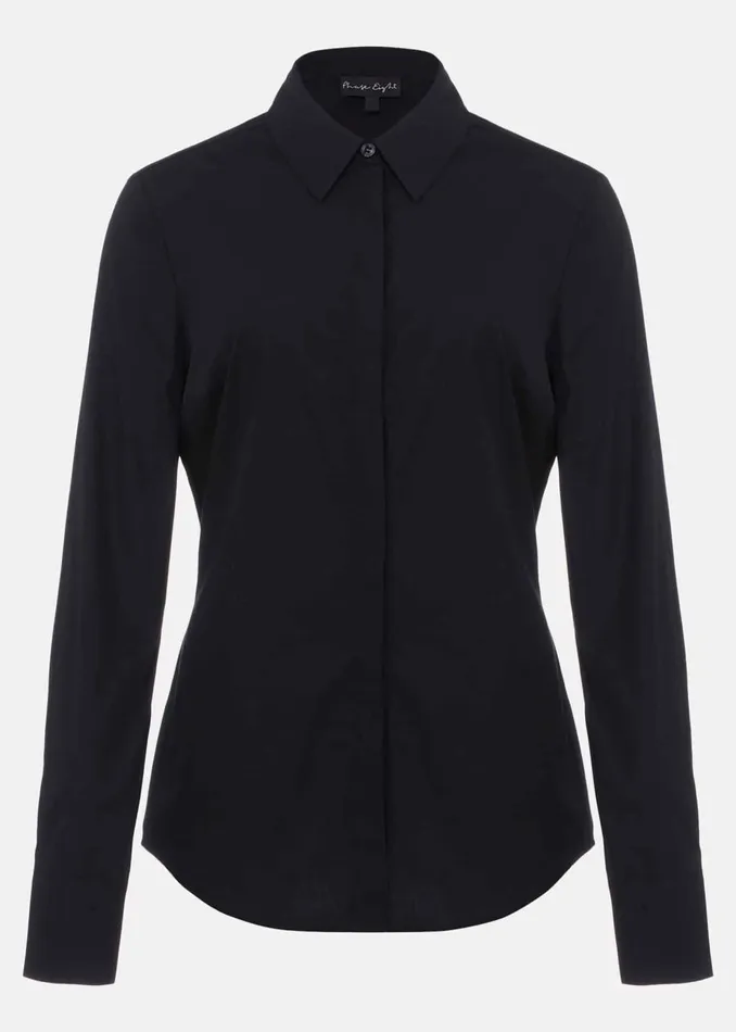 Women Phase Eight Shirts and Blouses Black Fitted Shirt Black