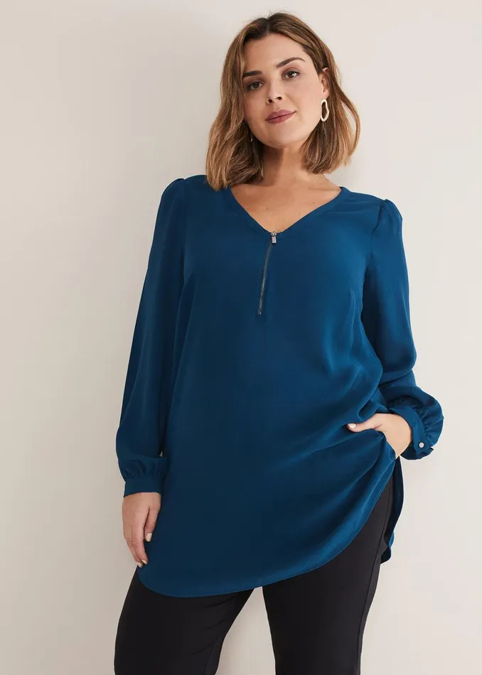 Women Phase Eight Shirts and Blouses Caelen Tunic Blouse Teal