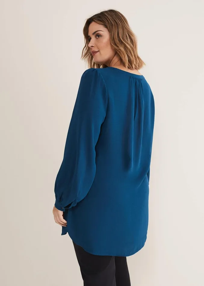 Women Phase Eight Shirts and Blouses Caelen Tunic Blouse Teal