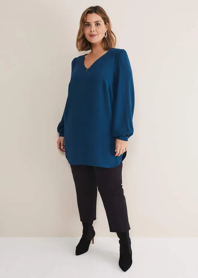 Women Phase Eight Shirts and Blouses Caelen Tunic Blouse Teal