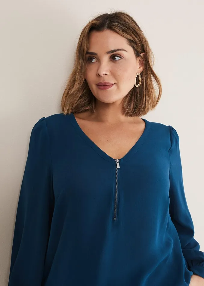 Women Phase Eight Shirts and Blouses Caelen Tunic Blouse Teal