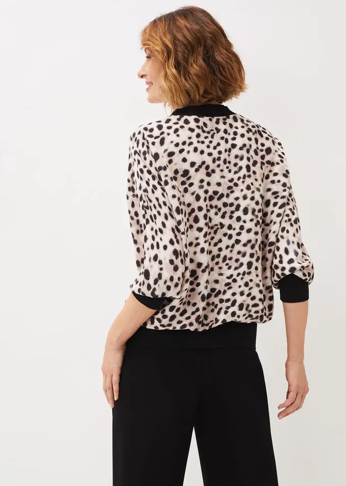 Women Phase Eight Shirts and Blouses Calla Leopard Print Blouse Multicoloured