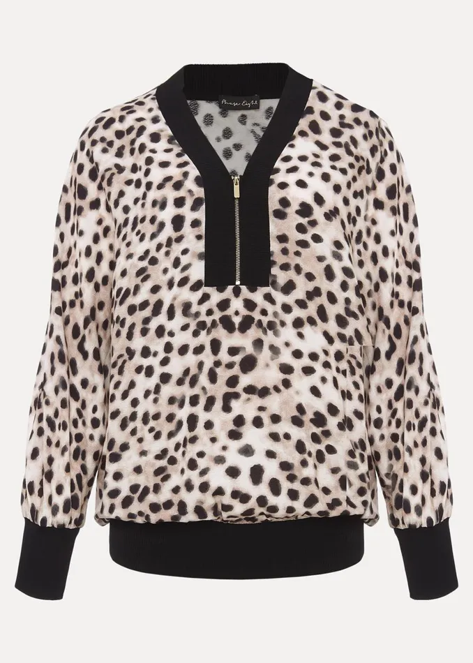 Women Phase Eight Shirts and Blouses Calla Leopard Print Blouse Multicoloured