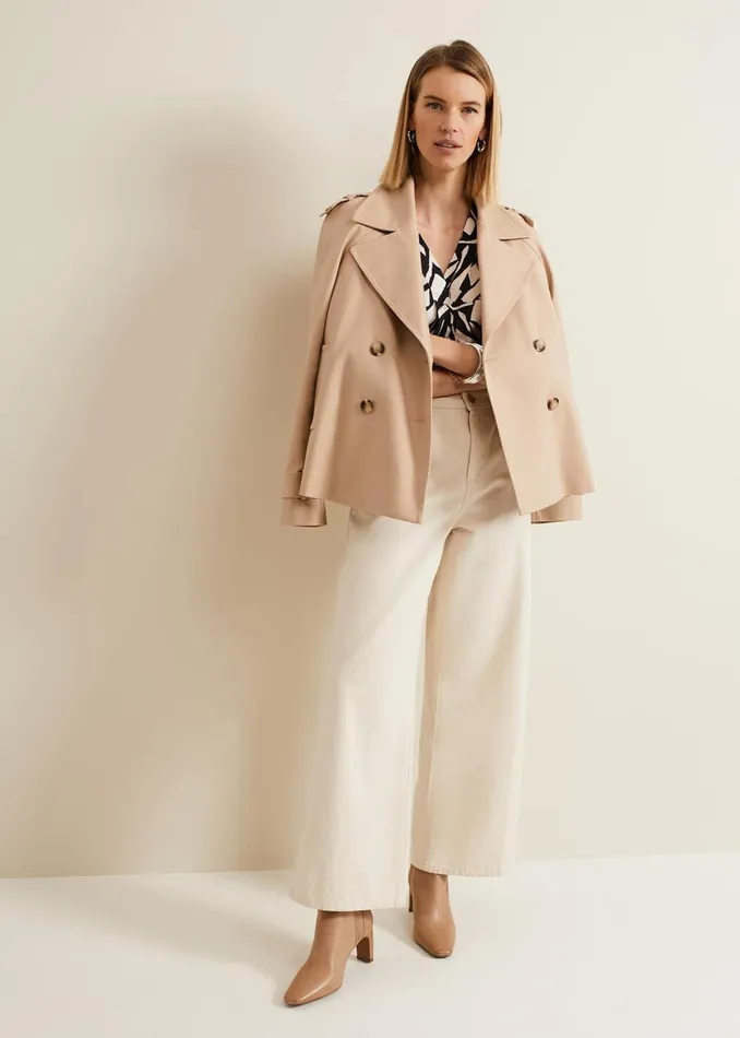 Women Phase Eight Shirts and Blouses Celyn Notch Printed Blouse Blackivory