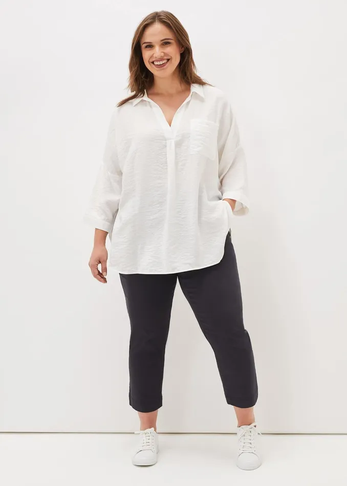 Women Phase Eight Shirts and Blouses Cynthia Longline Shirt Ivory