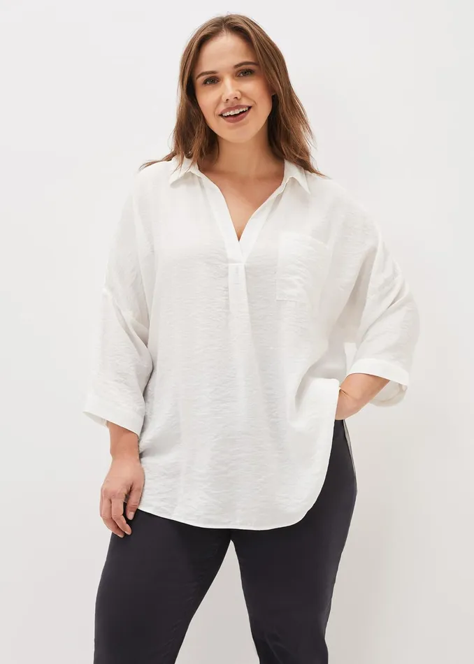 Women Phase Eight Shirts and Blouses Cynthia Longline Shirt Ivory