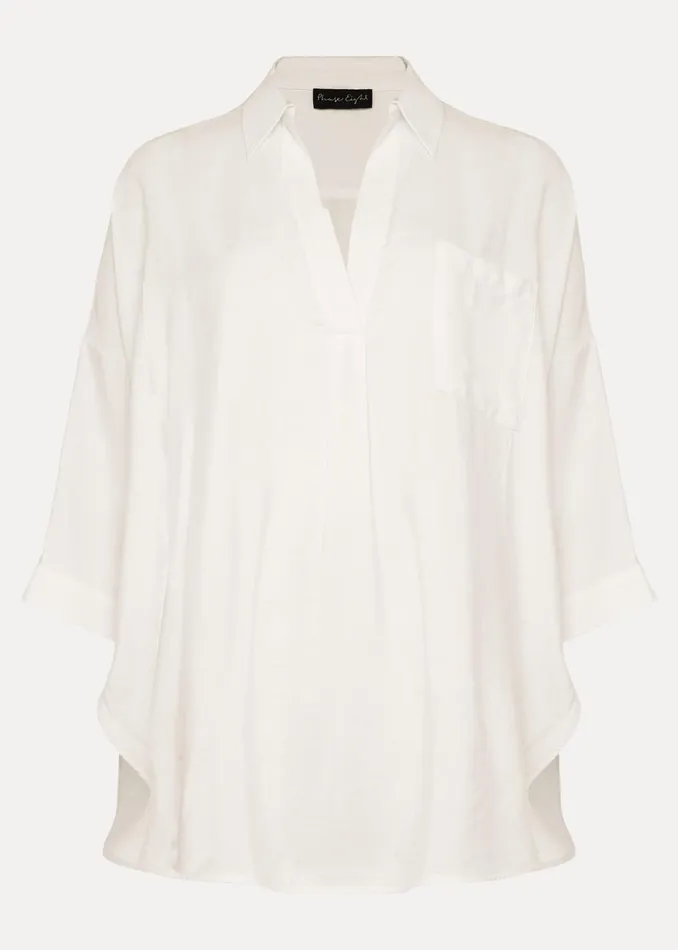 Women Phase Eight Shirts and Blouses Cynthia Longline Shirt Ivory