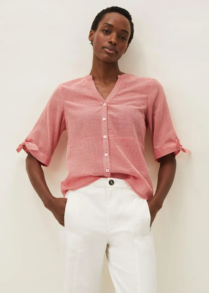 Women Phase Eight Shirts and Blouses Deya Striped Shirt Redivory