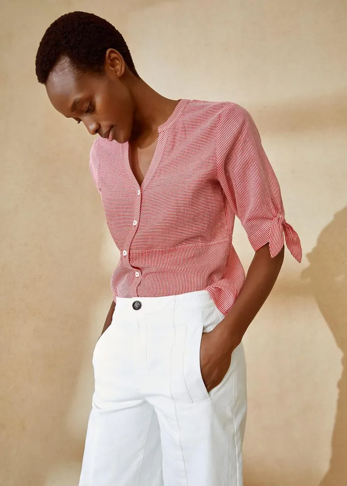 Women Phase Eight Shirts and Blouses Deya Striped Shirt Redivory