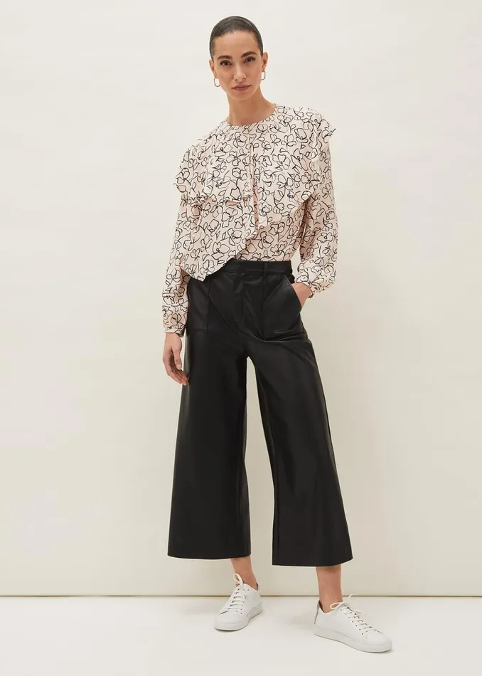 Women Phase Eight Shirts and Blouses Ida Floral Blouse Pinkgrey