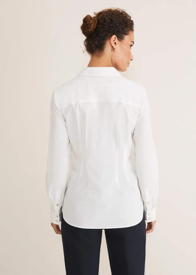 Women Phase Eight Shirts and Blouses Kiyah Fitted Shirt White