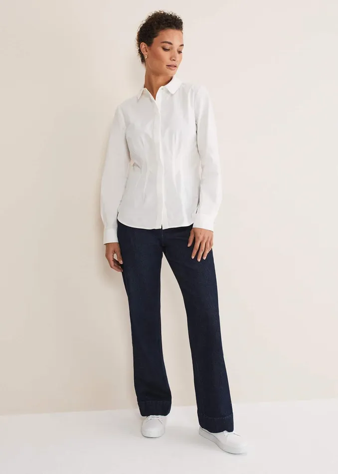 Women Phase Eight Shirts and Blouses Kiyah Fitted Shirt White