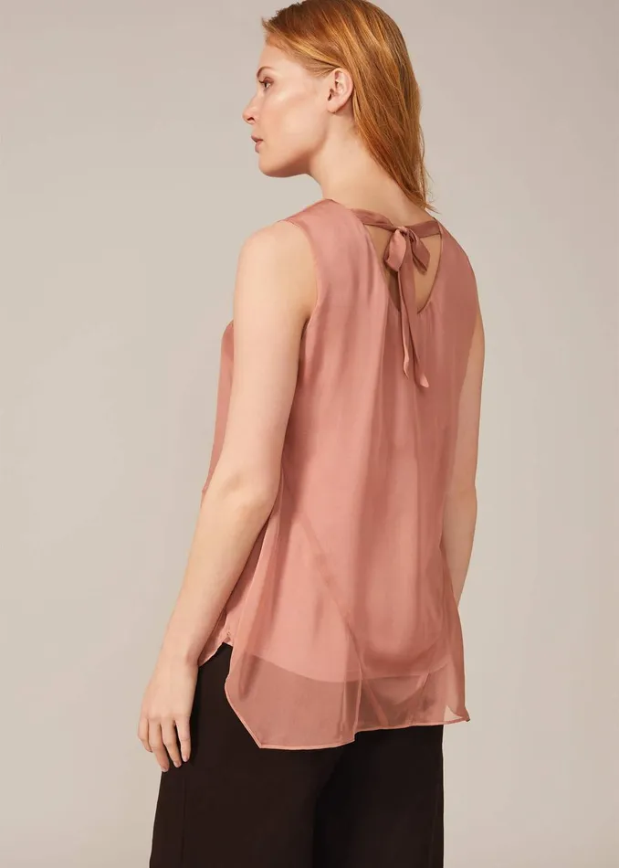 Women Phase Eight Shirts and Blouses Leowa Silk Blouse Blush