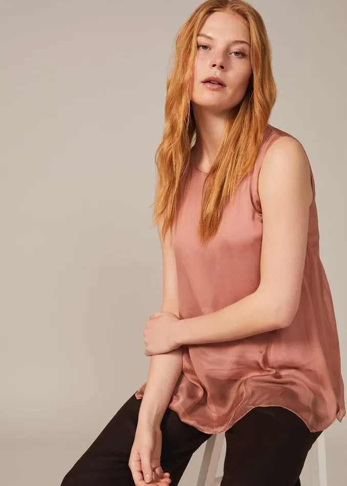 Women Phase Eight Shirts and Blouses Leowa Silk Blouse Blush