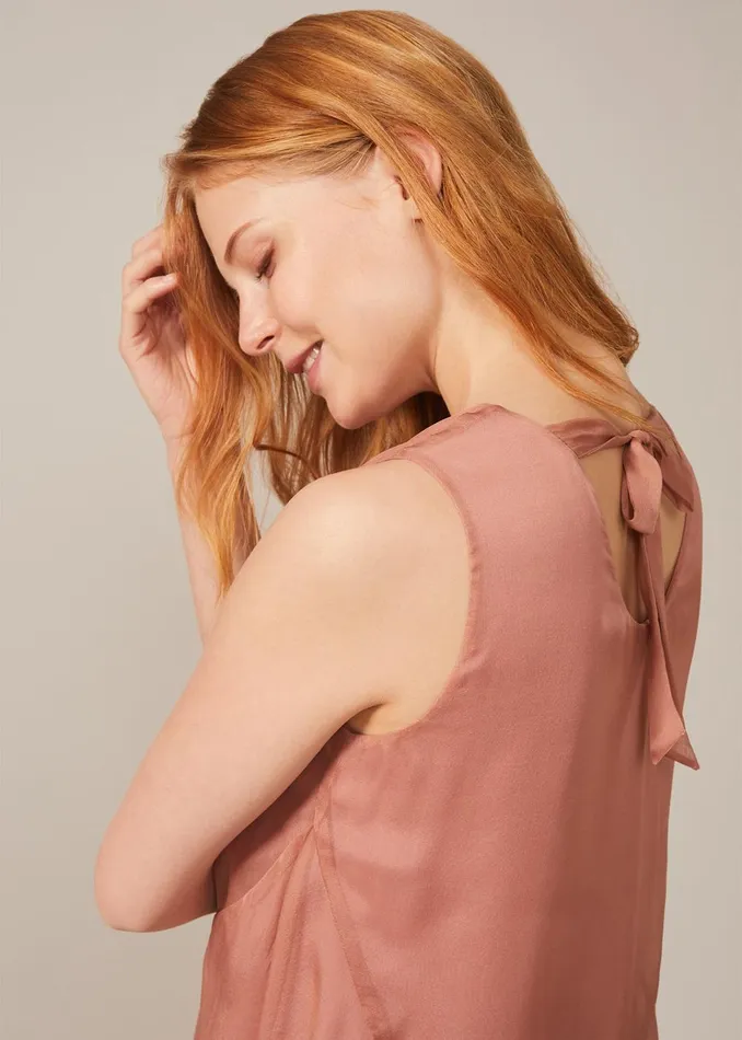 Women Phase Eight Shirts and Blouses Leowa Silk Blouse Blush