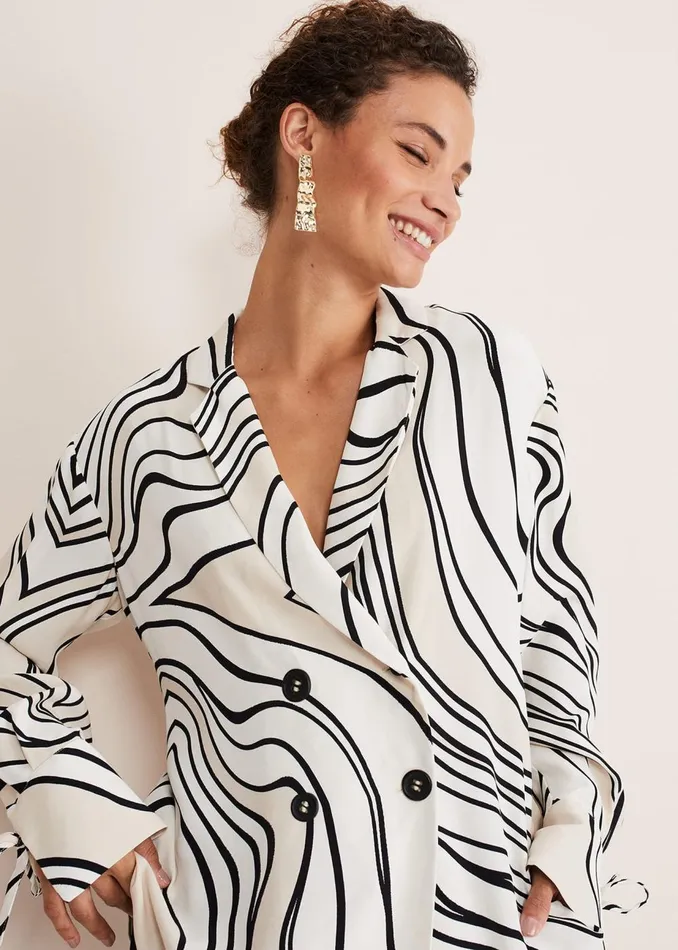 Women Phase Eight Shirts and Blouses Macie Button Shirt Blackcream