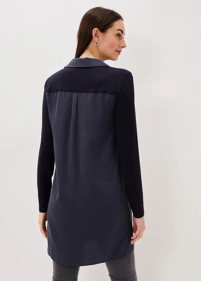 Women Phase Eight Shirts and Blouses Neave Button Tunic Navy