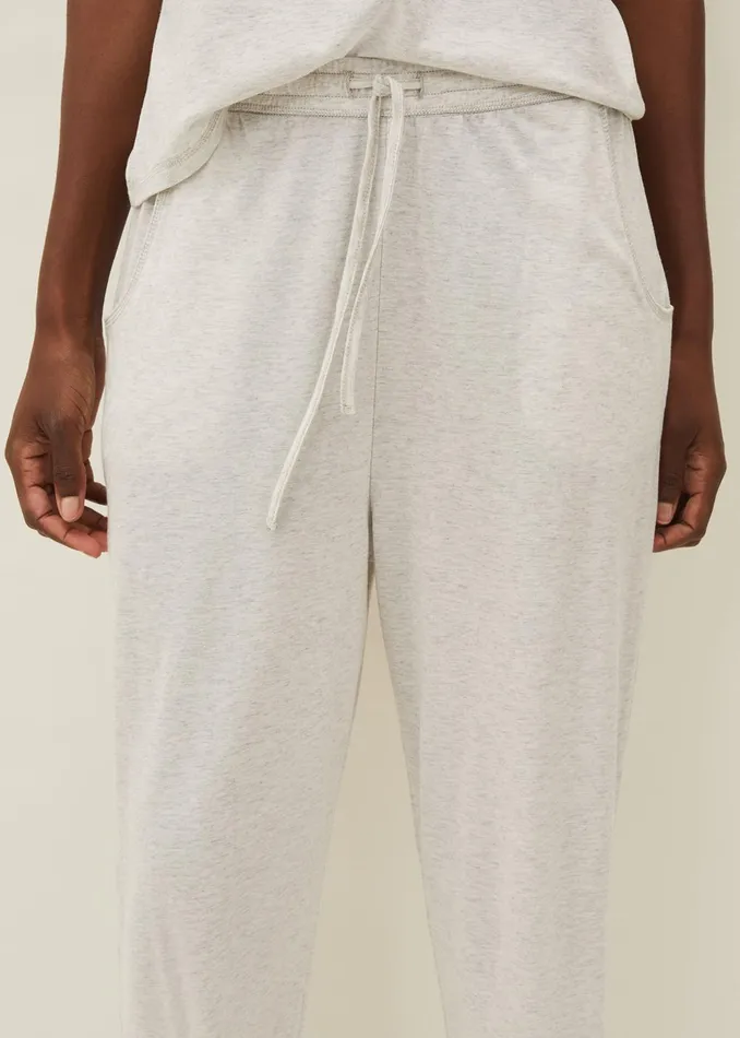 Women Phase Eight Shirts and Blouses Vest Top And Trouser Pyjama Set Grey Marl