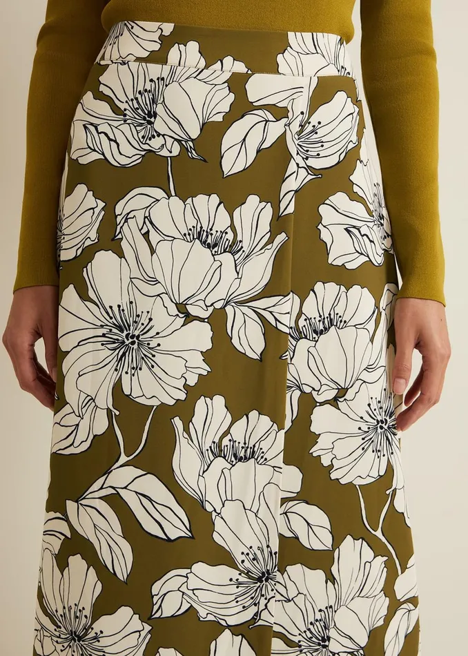 Women Phase Eight Skirts Amalia Floral Midi Skirt Green