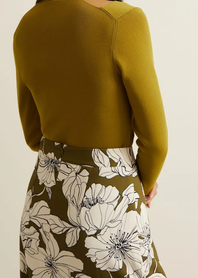 Women Phase Eight Skirts Amalia Floral Midi Skirt Green